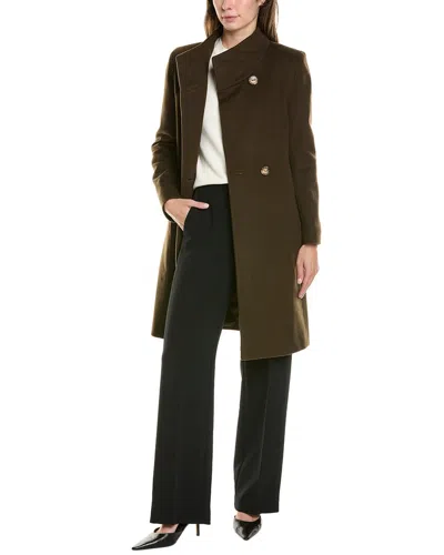 Fleurette Medium Wool Coat In Pink