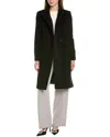 Fleurette Medium Wool Coat In Black