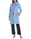 Fleurette Medium Wool Coat In Blue