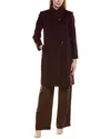 Fleurette Medium Wool Coat In Brown