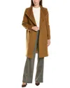 Fleurette Long Wool Coat In Multi