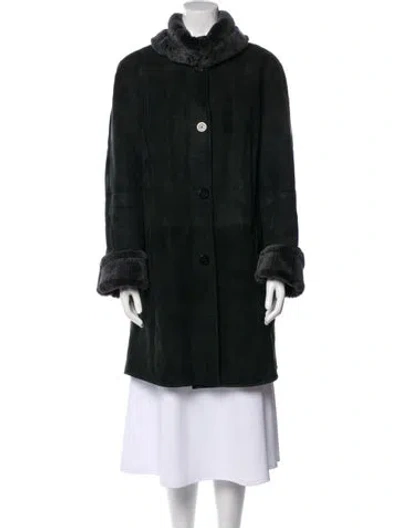 Pre-owned Fleurette Mink Fur Coat In Gray