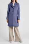 Fleurette Notch Collar Wool Coat In Seafoam