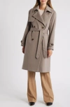 Fleurette Paxton Wool Trench Coat In Taupe
