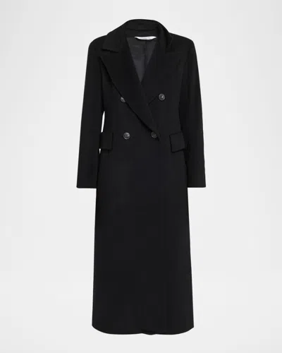 Fleurette Scarlett Cashmere Maxi Coat In Black
