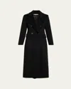 Fleurette Scarlett Italian Wool Maxi Coat In Black