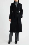 Fleurette Elle Cashmere Wrap Coat In Black