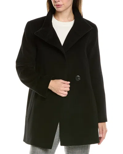 Fleurette Short Wool Jacket In Black