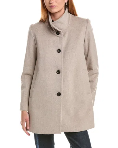 Fleurette Short Wool Jacket In Neutral