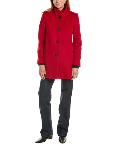 Fleurette Short Wool Jacket In Red