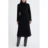 Fleurette Tatiana Belted Wool Coat In Black