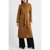 Fleurette Tatiana Belted Wool Coat In Brown