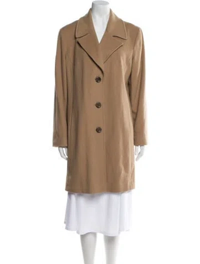 Pre-owned Fleurette Virgin Wool Peacoat In Brown