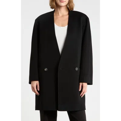 Fleurette V-neck Wool Coat In Multi