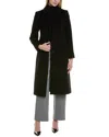 Fleurette Wool-blend Car Coat In Black