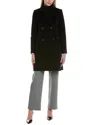 Fleurette Wool-blend Coat In Black