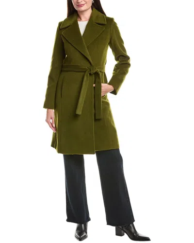 FLEURETTE WOOL-BLEND WRAP COAT