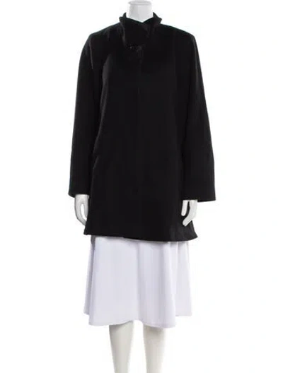 Pre-owned Fleurette Wool Coat In Black