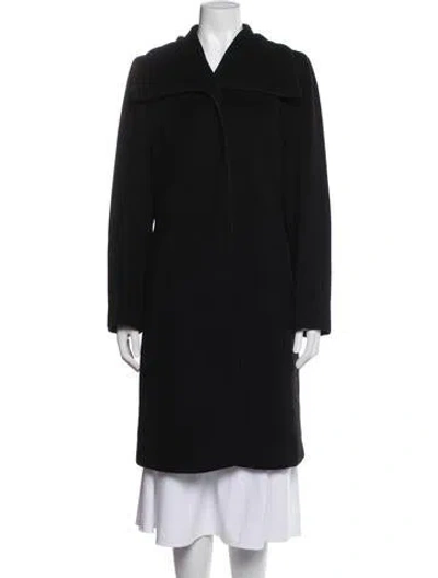 Pre-owned Fleurette Wool Coat In Black