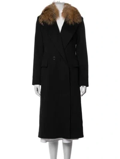Pre-owned Fleurette Wool Coat In Black