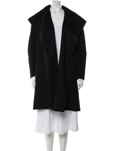 Pre-owned Fleurette Wool Coat In Black