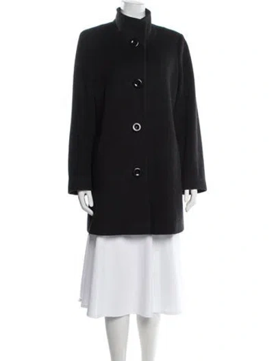 Pre-owned Fleurette Wool Coat In Black