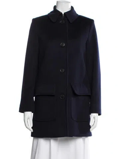 Pre-owned Fleurette Wool Coat In Blue