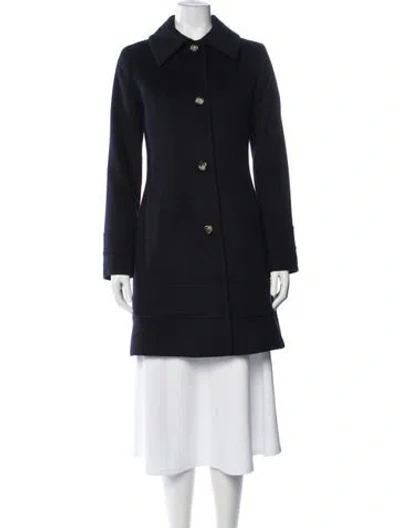 Pre-owned Fleurette Wool Coat In Blue