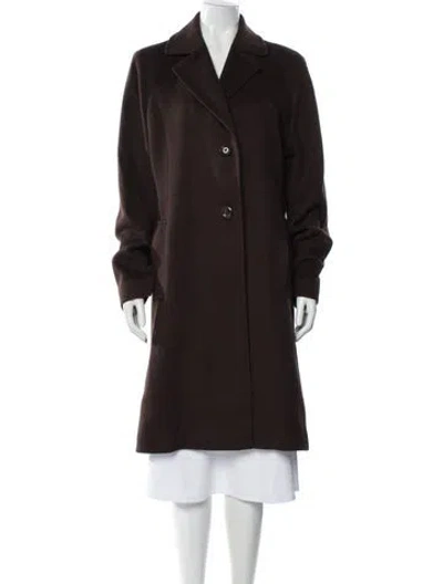 Pre-owned Fleurette Wool Coat In Brown