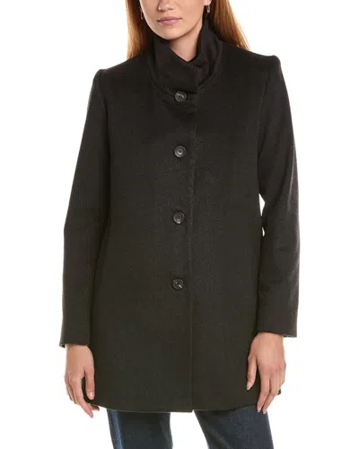 Fleurette Wool Coat In Gray