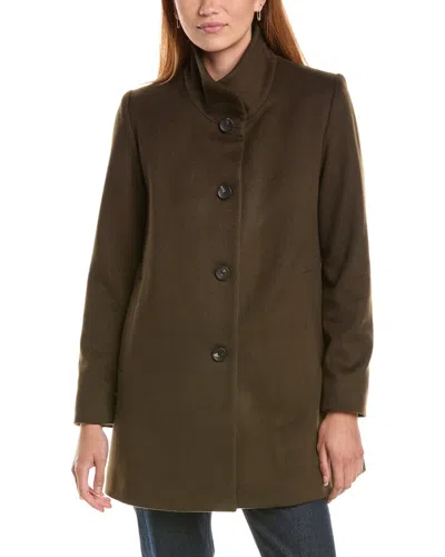 Fleurette Wool Coat In Brown