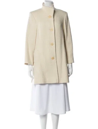 Pre-owned Fleurette Wool Coat In Neutral