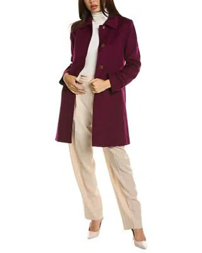 Pre-owned Fleurette Wool Coat Women's In Purple