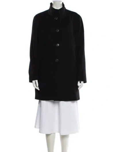 Pre-owned Fleurette Wool Peacoat In Black