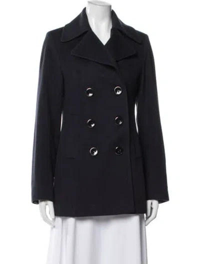 Pre-owned Fleurette Wool Peacoat In Blue