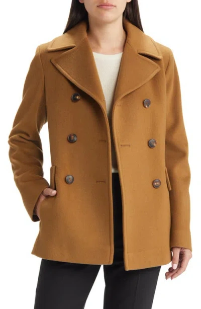 Fleurette Ali Wool Peacoat In Brown