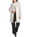 Fleurette Wool Reefer Coat In Neutral