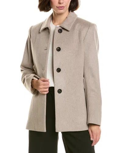 Fleurette Wool Riding Coat In Gray