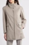 Fleurette Zoey Stand Collar Wool Car Coat