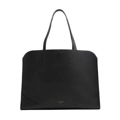 Fleuron Oak Cabas Bag In Black