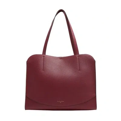 Fleuron Oak Medium Cabas Bag In Burgundy