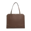 Fleuron Oak Medium Cabas Bag In Grey