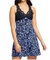 Fleur't Belle Epoque Chemise In Navy Leopard In Multi