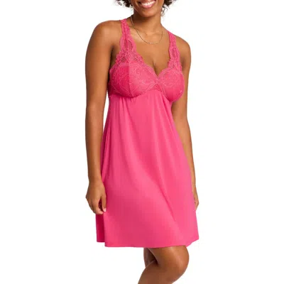 Fleur't Belle Epoque Fuller Cup Lace Chemise In Pink