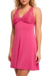 Fleur't Belle Epoque Fuller Cup Lace Chemise In Azalea