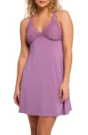 Fleur't Belle Epoque Lace Chemise In Berry Glaze
