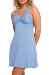 Fleur't Belle Epoque Lace Chemise In Bluebell