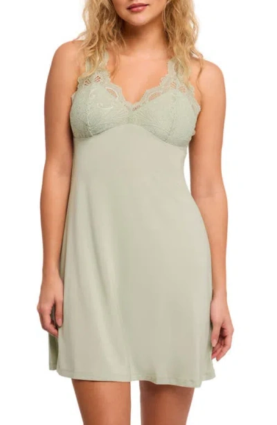 Fleur't Belle Epoque Lace Chemise In Fern