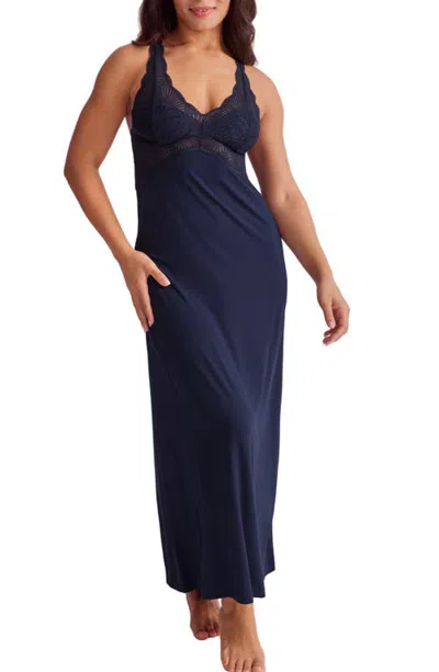 Fleur't Belle Époque Lace Detail Gown In Ink