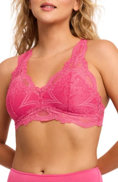 Fleur't Belle Époque Lace T-back Bralette In Pink